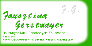 fausztina gerstmayer business card